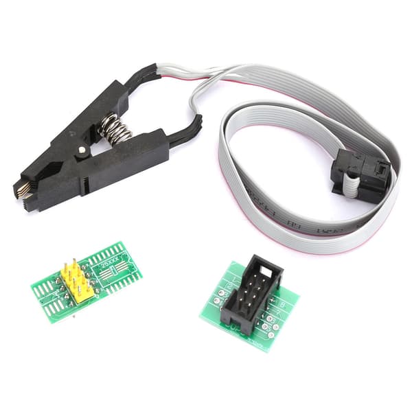 SOIC8 SOP8 Flash Chip IC Test Clip Programmeringssockel Adapterkort Kabel