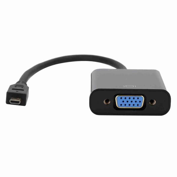 Micro HDMI til VGA Video Converter Adapter 1080P til Raspberry Pi 4B med Strømforsyningsfunktion Micro HDMI til VGA
