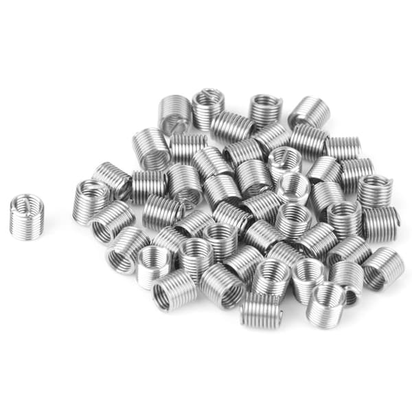 50 stk. rustfrit stål spiralformede gevindindsatser M3 x 2D