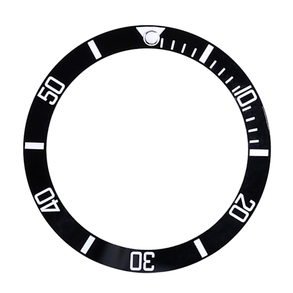 Ny Keramisk Klocka Armbandsur Bezel Insats Loop Ersättningsdelar (Svart)