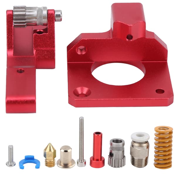 3D Printer Ekstruder Dobbelt Gear Passer til Ender‑3 / CR-10S PRO Originalt Rødt Printertilbehør