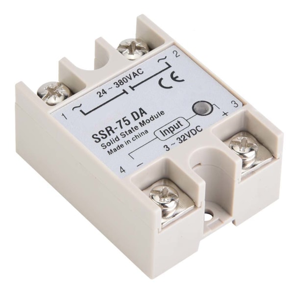 DC AC Solid State Relay SSR-75DA 75A 3-32VDC till 24-380VAC SSR