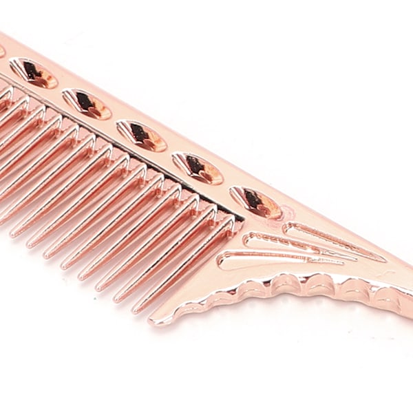 Professionell Råttsvans Kam Frisör Styling Kam Barberare Aluminium Metall Kam Roséguld