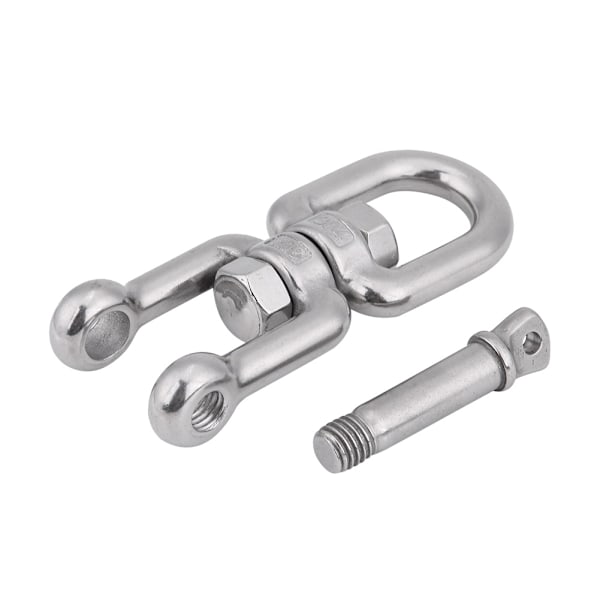 Kraftig 304 rustfritt stål dreibar ring snap rullende sjakkel (12mm)