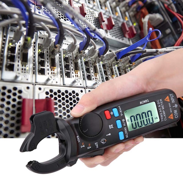 ACM91 1mA AC/DC Strøm Digitalt Tangamperemeter True RMS 6000 Tællinger Meter Lav Impedans Tester