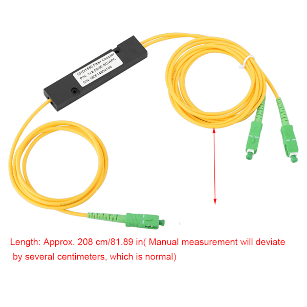 SC 1X2 PLC Singlemode Fiber Optisk Splitter SC/UPC PCL Splitter