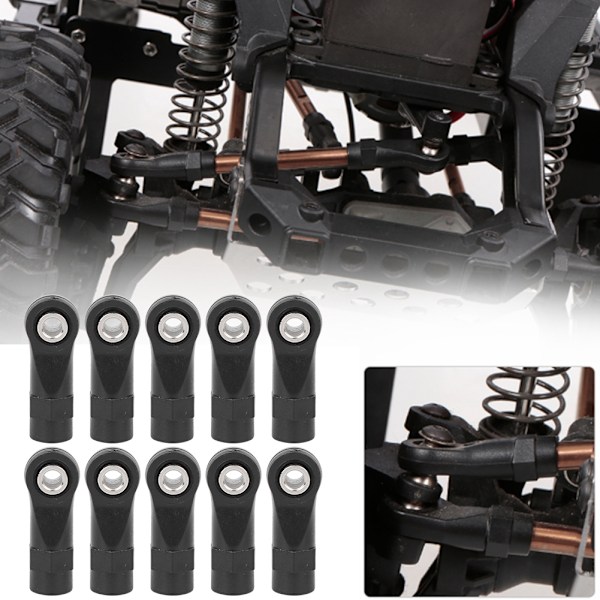 10st M4 Länk Kopplingsstång Ändbredd Kulleder Huvud Set Passar Traxxas TRX-4 1/10 RC Bil