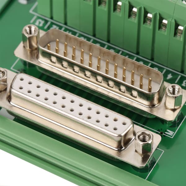 DB25 D Sub Han & Hun Header Breakout Board Terminal Board DIN Skinne Montering Interface Modul