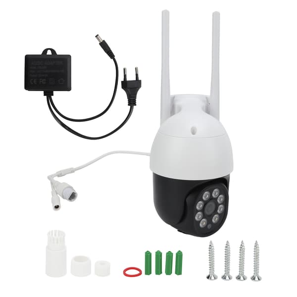 1080P Dome Kamera WiFi Sikkerhetskamera med Nattsyn for Hjemmesikkerhetsovervåkingssystem EU Standard Plugg 110‑220V