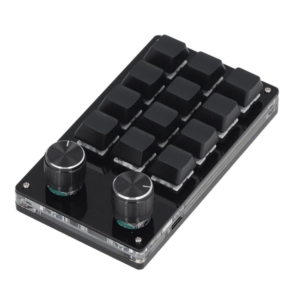 Mekanisk speltangentbord 12 tangenter 2 knoppar Litet OSU-speltangentbord Gör-det-själv programmerbart tangentbord med USB -kabel