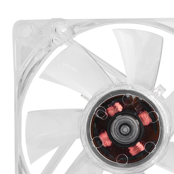 80 mm LED-lys 12V 4-benet lydløs PC-kabinet køleventilator computerkøler blå