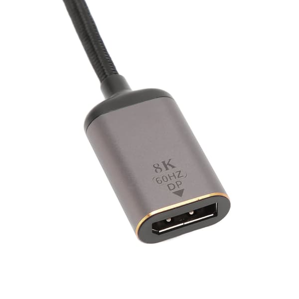 USB C til DisplayPort Adapter Aluminiumlegering USB C Han til DP Hun 8K 30Hz 4K 144Hz HDR USB C til DP Konverter