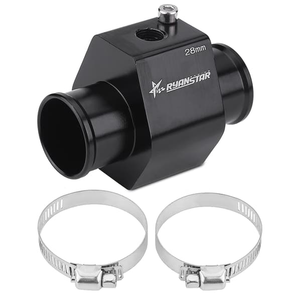 Bil Vattentemp Temperatur Kopplingsrör Slang Sensor Mätare Adapter 28mm