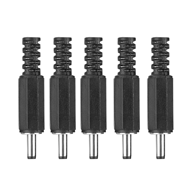 5 st 1,3 mm x 3,5 mm Han DC-strömplugg Jack Koaxialkontakt Adapter