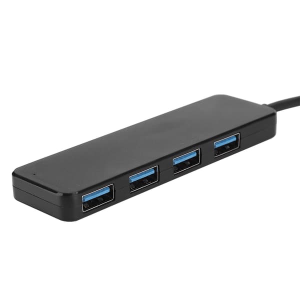 Acasis USB 3.0 Docking Station 4 Port Splitter Multi Port Hub Sort Printer Computertilbehør (USB 3.0 120CM HUB Sort)