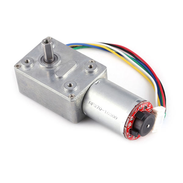 DC-motor med högt vridmoment, växelreduktion, med kodare, stark självlåsning (40 RPM)