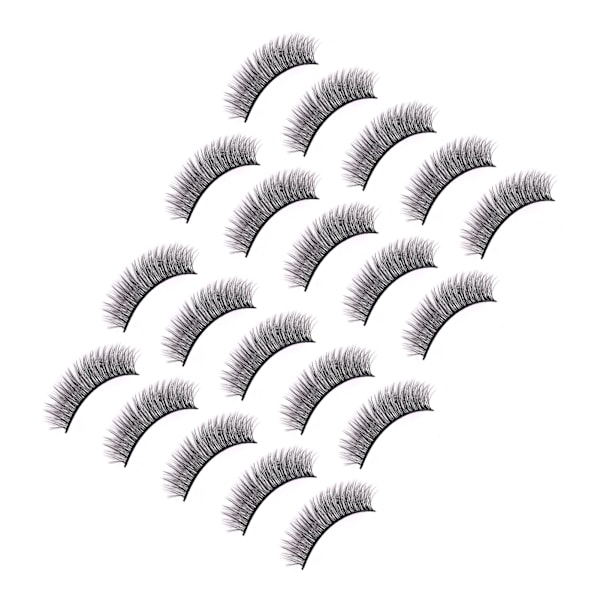 10 Par Magnetiska Ögonfransar Set Handgjorda Lätta Återanvändbara Magnetiska Fransar med Eyeliner Applikator