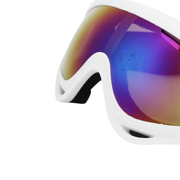 PC Vindtäta Skidglasögon Motorcykel Unisex Utomhus Sport Cykling Skyddsglasögon för Vuxna Barn Vit Ram Färg Linser