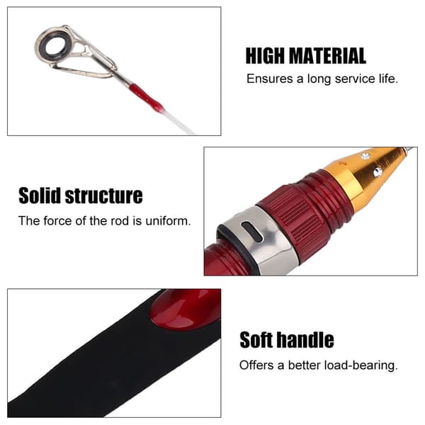 50 cm Lett Mini 2 Seksjoner Vinter Is Solid Fiske Rekestang