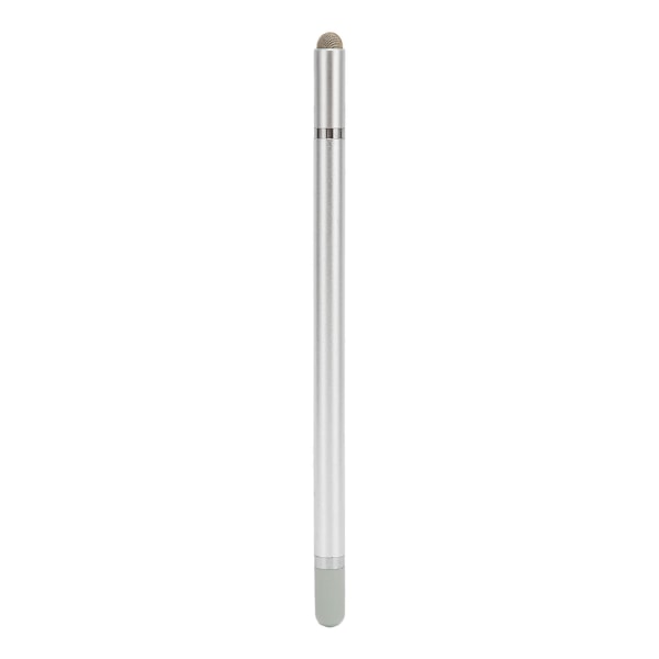 Stylus Penn Nøyaktig Posisjonering 3 i 1 Multifunksjonell Kapasitiv Stylus med 2 Fiber Nibber for Nettbrett Mobiltelefoner Sølv