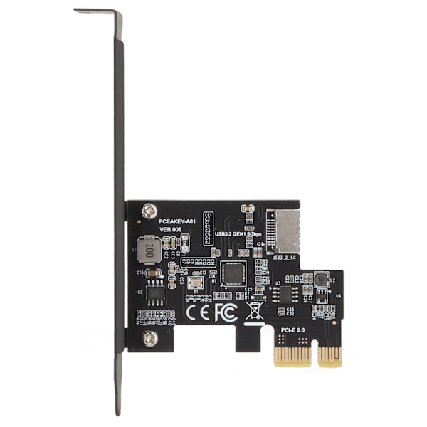 USB3.2 PCI E -lisäkortti keraamisilla kondensaattoreilla, kaksoissuojaus, nopea tiedonsiirtonopeus, PCI E - Type E -lisäkortti PC:lle, musta
