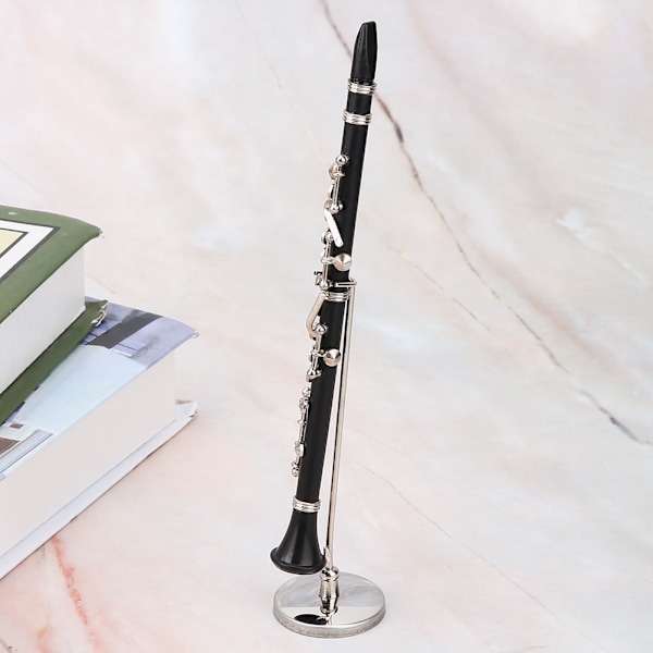 16 cm Mini Klarinet Model Musikinstrument Ornamenter Dekoration Display