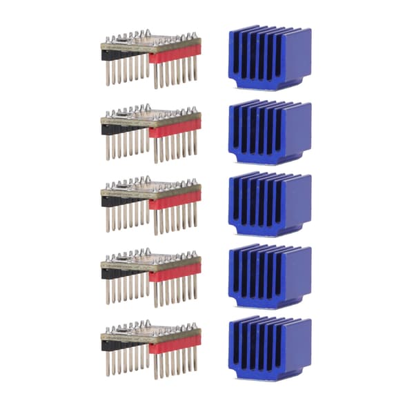 5 sæt Stepper Motor Driver Ultra Silent Stepstick 2.5A Uart Nema17 Step Motor Driver Modul til TMC2208