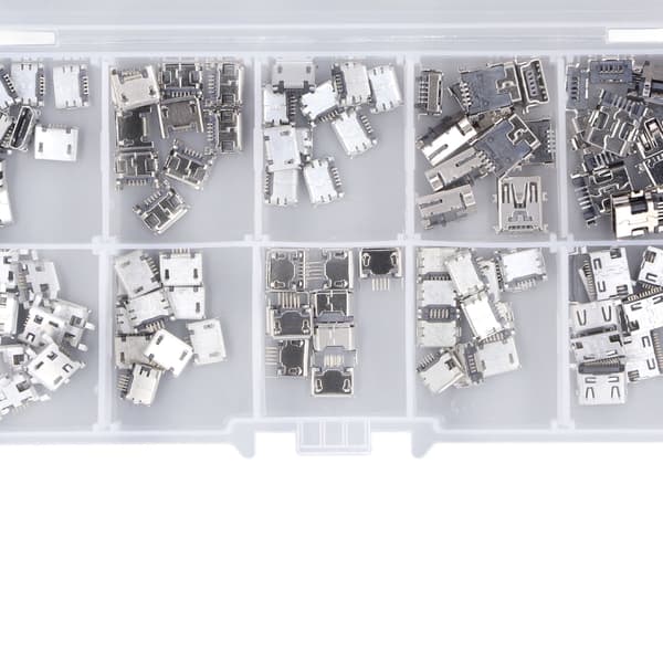100 st Micro MINI USB Honkontakt USB-jackkontakt för hushållsapparater
