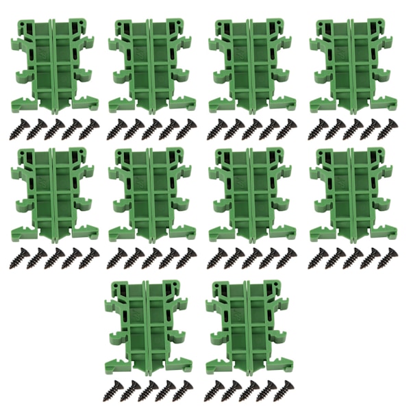 10 set 35mm PCB DIN C45 Railsadapter Kretskortsmonteringsfäste Stativ Bärar