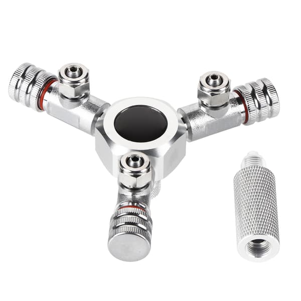 Multi Ways Distributor Akvarium Regulator CO2 Splitter Ventil Akvarium (3-vägs)