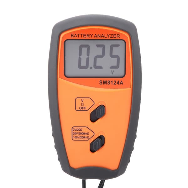 SM8124A LCD-skjerm Digital Resistans Voltmeter Batterispenningstester
