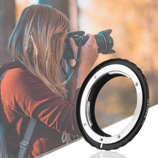 Andoer - Kameraobjektiv Adapter Ring med uendelig fokus erstatning for F/AF AI AI-S kameraobjektiv til EF/EF-S Mount kameraer 1DS 1D 5D 7D 60D 600D