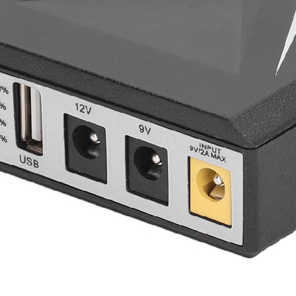 Keskeytymätön virtalähde 8800mAh Suurikapasiteettinen kompakti UPS-järjestelmä kameralle WiFi-reitittimelle 9VDC-sisääntulo