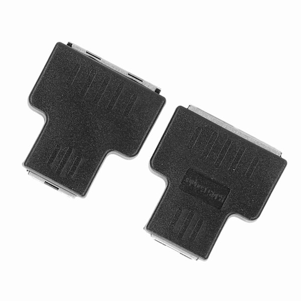 2 stk. Ethernet Kabel Adapter 1‑ind 2‑ud RJ45 Hun Interface LAN Stik Kabel Forlænger Splitter til Internetledning
