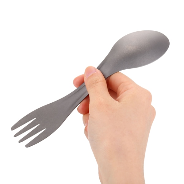 Udendørs Bærbar Titanium Legering 2 i 1 Ske Gaffel Combo til Picnic Camping Rejser