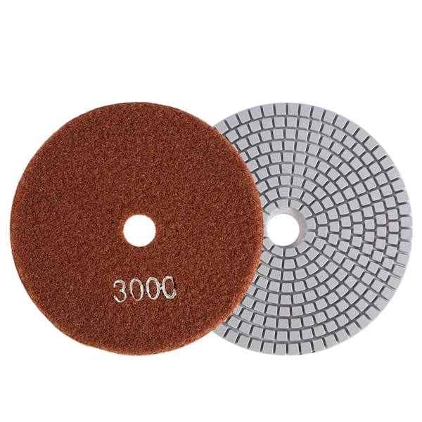 5'' tommer 125mm Våde Diamant Poleringspuder Slibeskiver Til Granit Beton Marmor (3000)