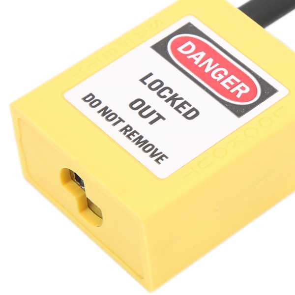 5 Lukituslukon sarjaa 38 mm Nylon Engineered Dustproof Security -riippulukko teollisuusalueelle, keltainen