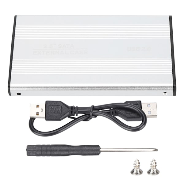 HDD-hölje Plug & Play 3TB USB2.0 SSD Hårddisklåda för OS X Bärbara datorer Extern datalagring Silver