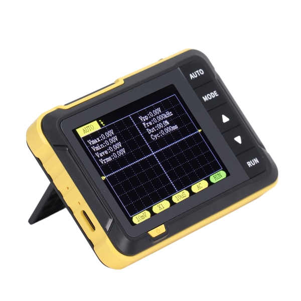 Handhållen oscilloskop Analog Digital Signal Bärbar Oscillografmätare 200K Bandbredd 2.5MS/s Samplingshastighet