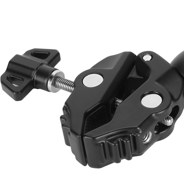 Dubbel Kulled Kamerafäste Klämma Aluminiumlegering 360 Graders Rotation Cykel Motorcykel Stick Pole Dubbel Kulhuvud Adapter för Insta360 Go 3 Actionkamera