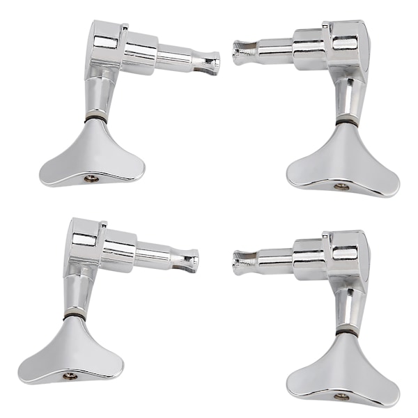 2L2R Fishtail-formade knappförseglade stämskruvar för basgitarr (silver)
