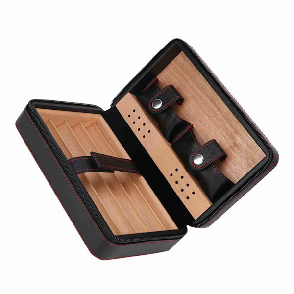 Ceder Træ Bærbar Rejse Udendørs Humidor Etui Cigar Holder Opbevaringsboks (#01)