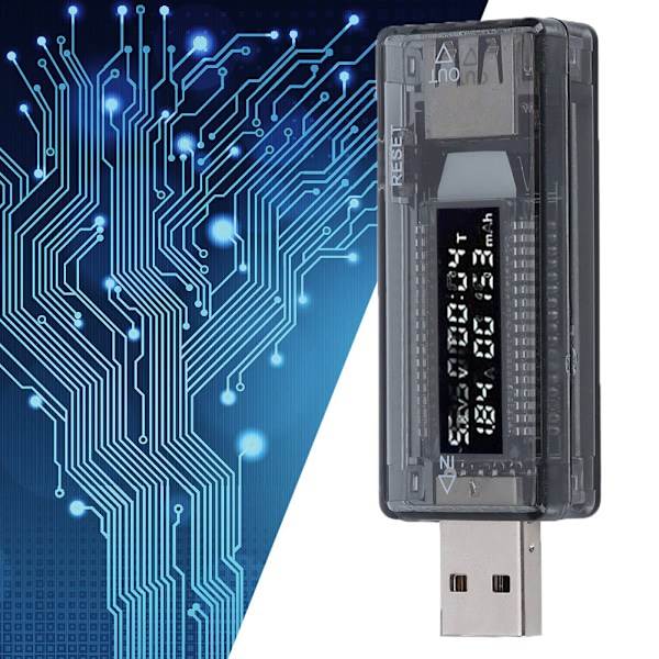 USB-testare Voltmeter Amperemeter Ström / Kapacitet / Mobil Krafttestverktyg för Väggladdare