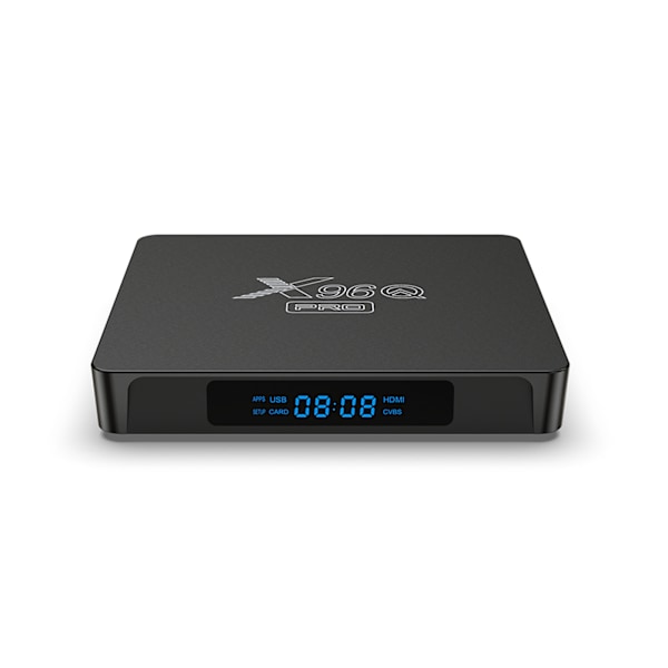 X96Q PRO Android 10.0 Smart TV Box UHD 4K Mediaspelare Allwinner H313 Quad-core H.265 2.4G&5G WiFi 100M LAN Fjärrkontroll
