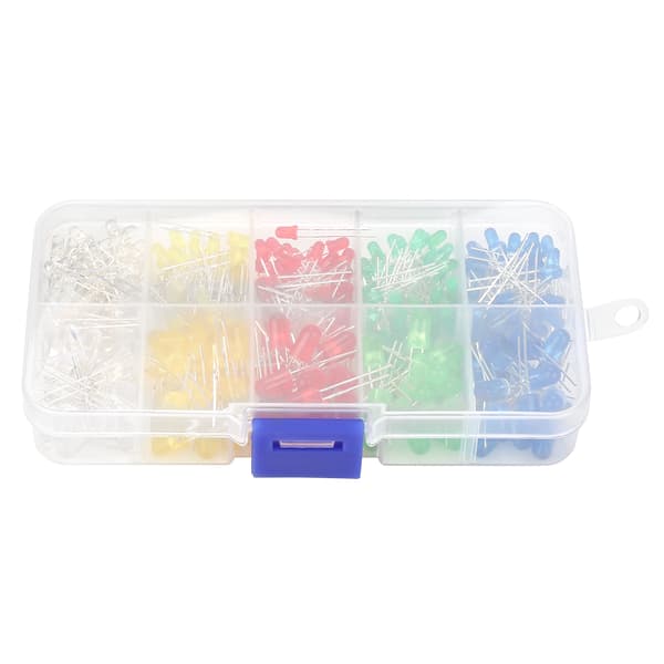 350 stk. 3mm & 5mm Assortert Farge LED Lysdiode Sortimentsett