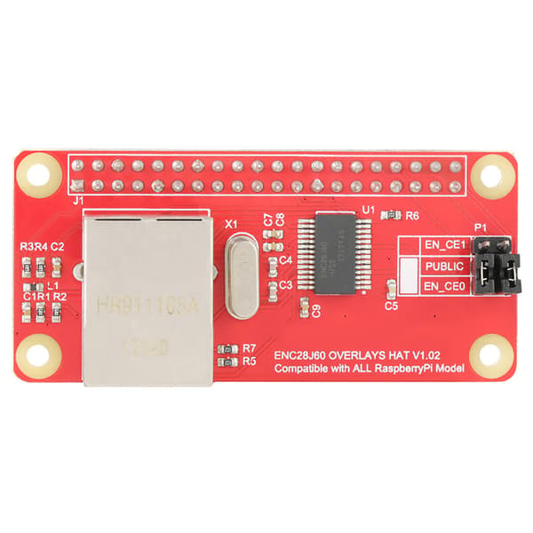 ENC28J60 Ethernet LAN Nettverksadaptermodul for Raspberry Pi Zero-kort