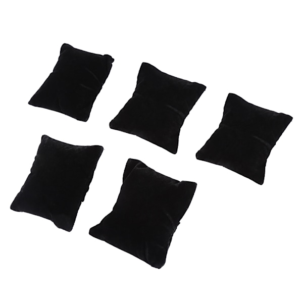 Sammetsklädd Smyckesdisplaykudde för Klockor, Armband och Bangles - Hållare, Förvaring och Organiserare (Svart)