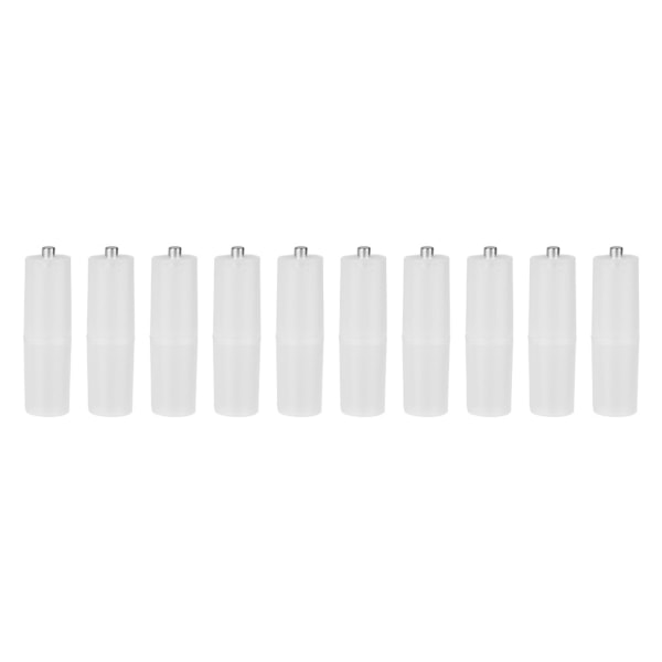 10 st AAA till AA Batterikonverter Adapter Batterihållare Väska Växlare Transparent