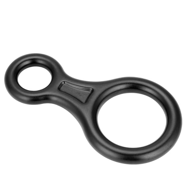35KN Figur 8 Reb Descender Rappel Ring Klatre Redningsudstyr (Sort)