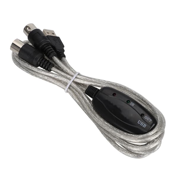 USB INOUT MIDI Kabel Konverter Computer PC til Musik Keyboard Adapter Ledning